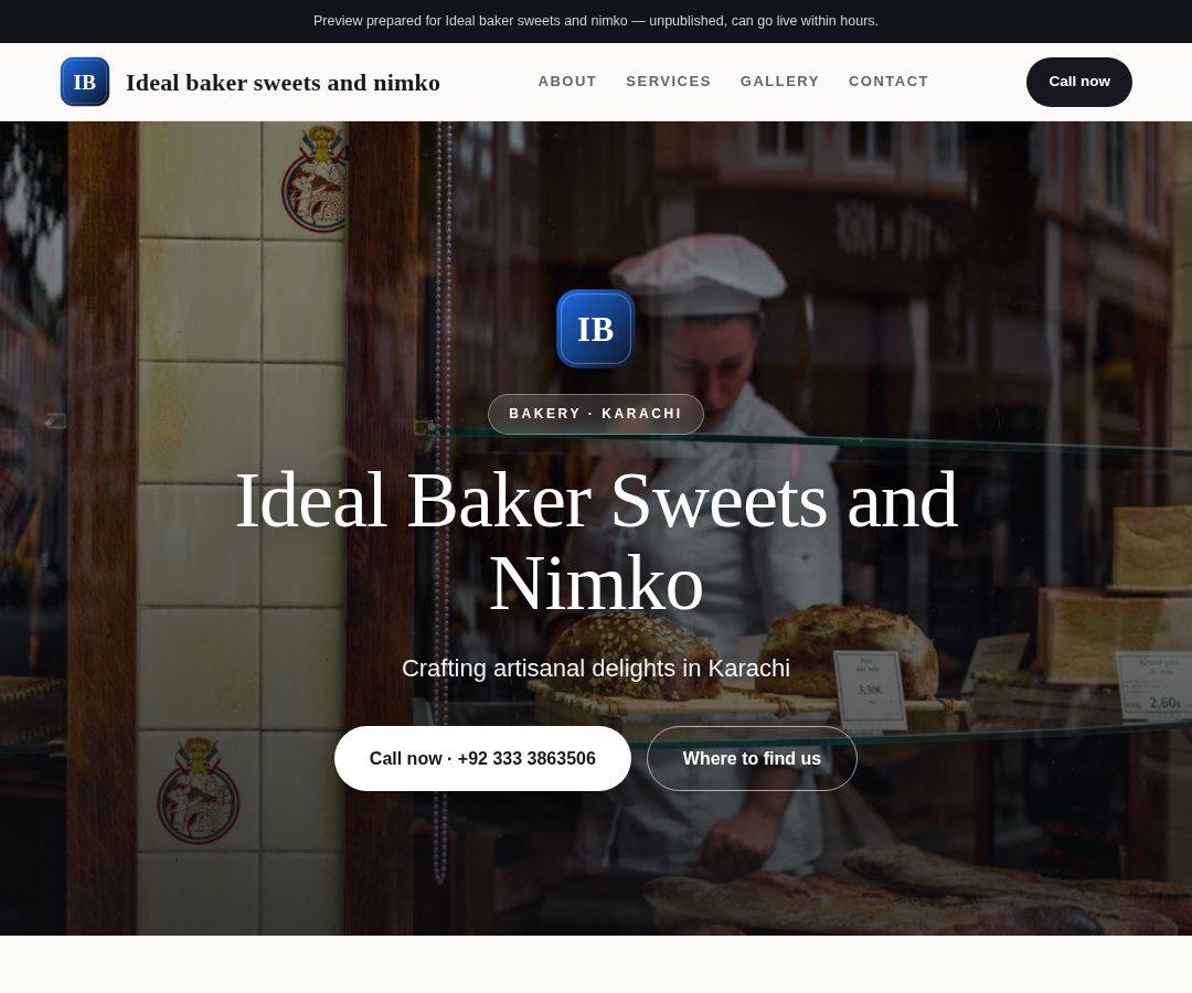 Ideal baker sweets and nimko