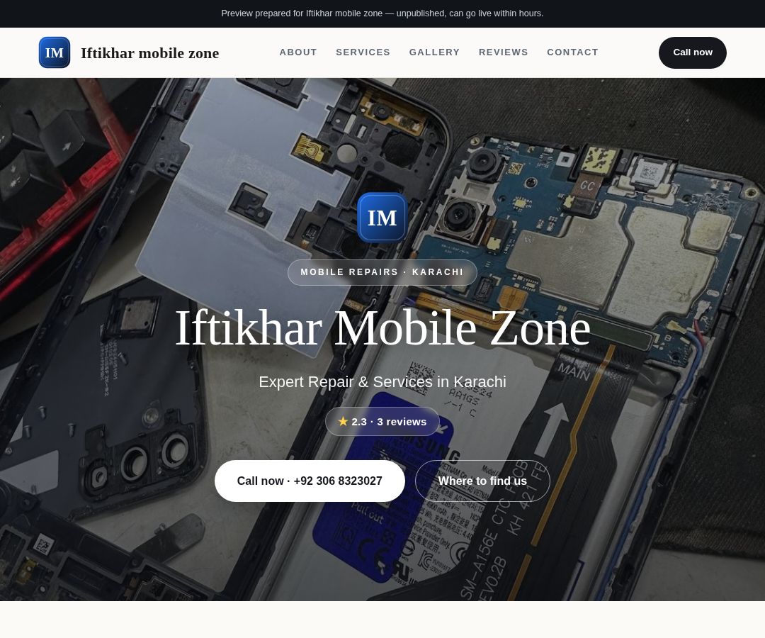 Iftikhar mobile zone