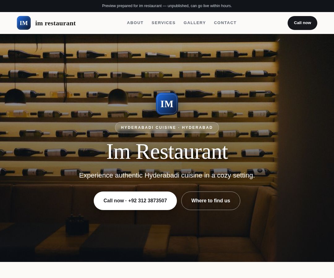 im restaurant