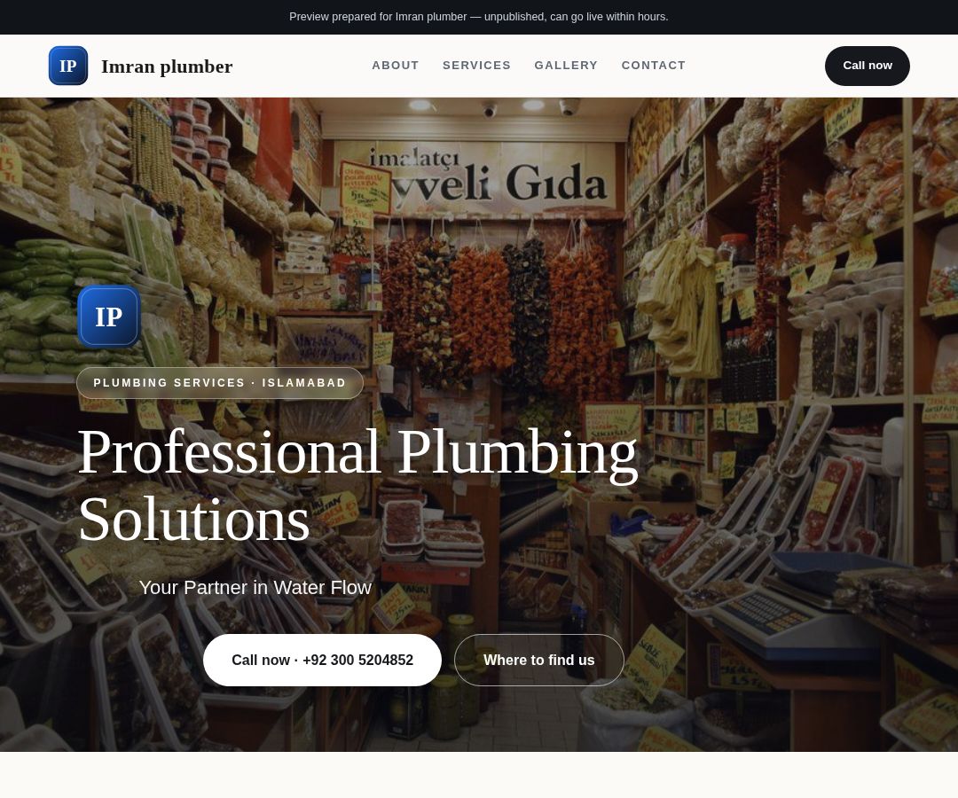 Imran plumber