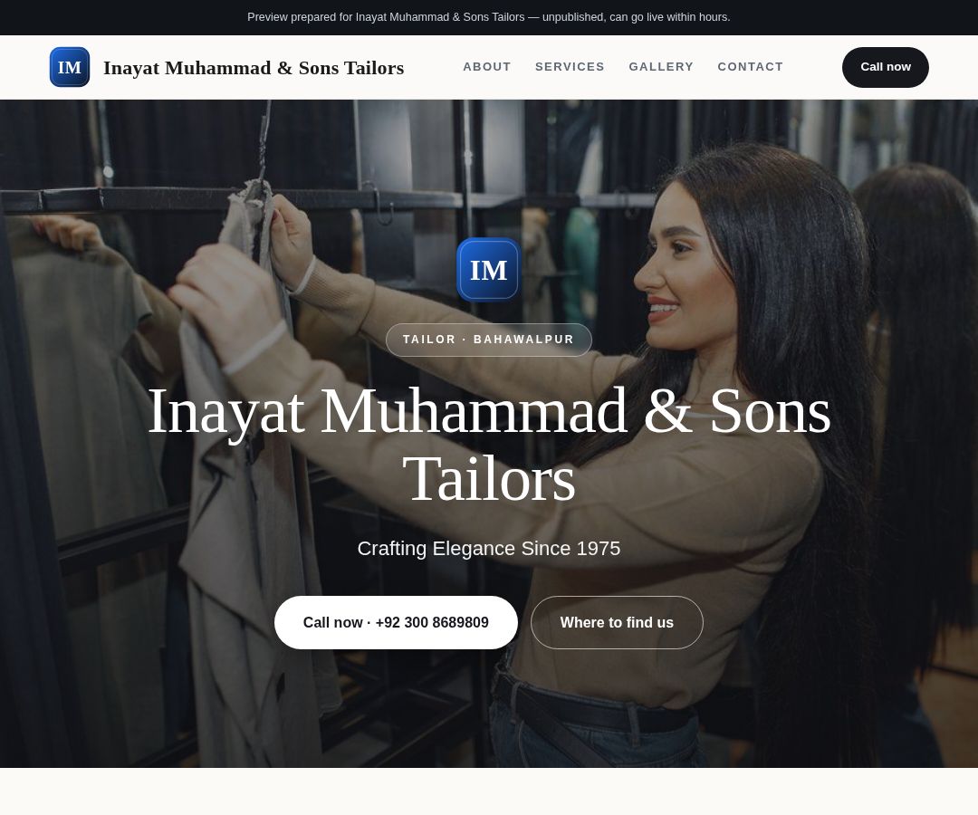 Inayat Muhammad & Sons Tailors
