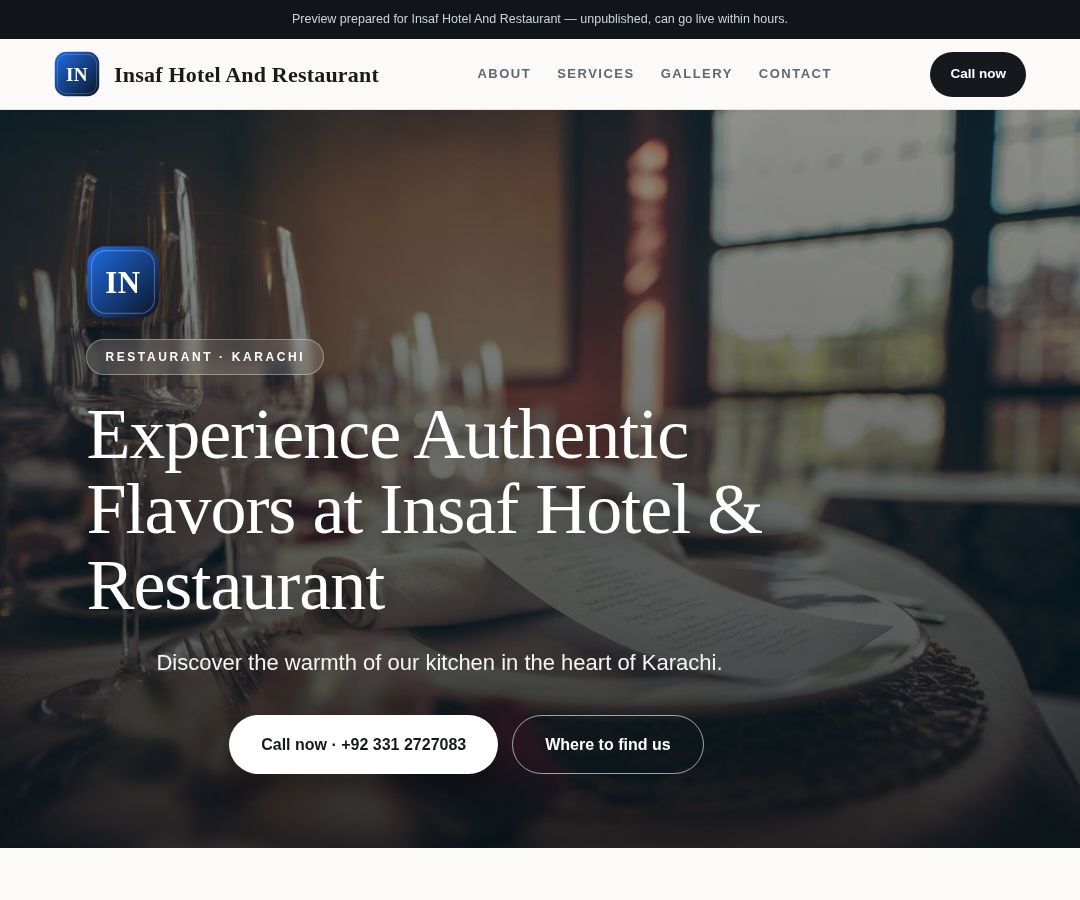Insaf Hotel And Restaurant