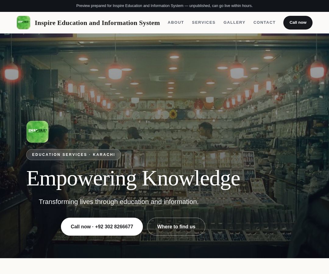 Inspire Education and Information System