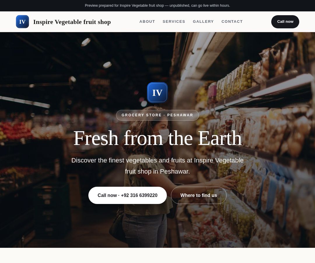 Inspire Vegetable fruit shop