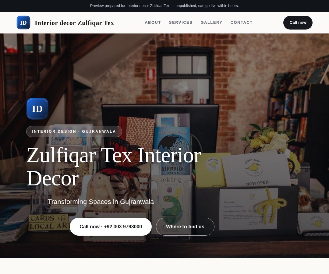 Interior decor Zulfiqar Tex