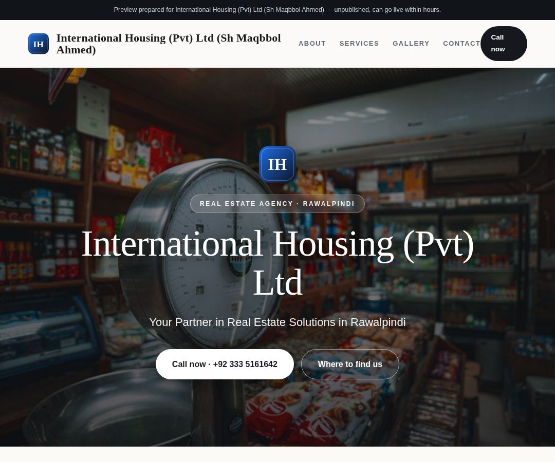 International Housing (Pvt) Ltd (Sh Maqbbol Ahmed)