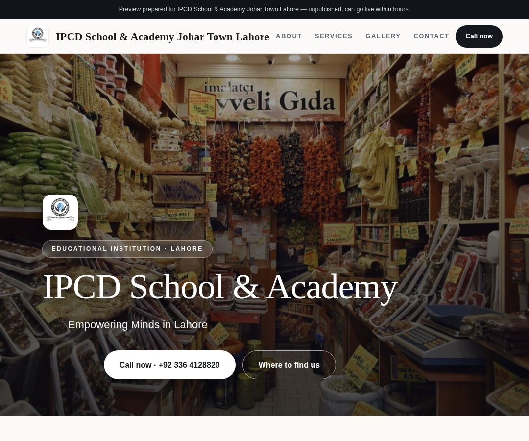 IPCD School & Academy Johar Town Lahore