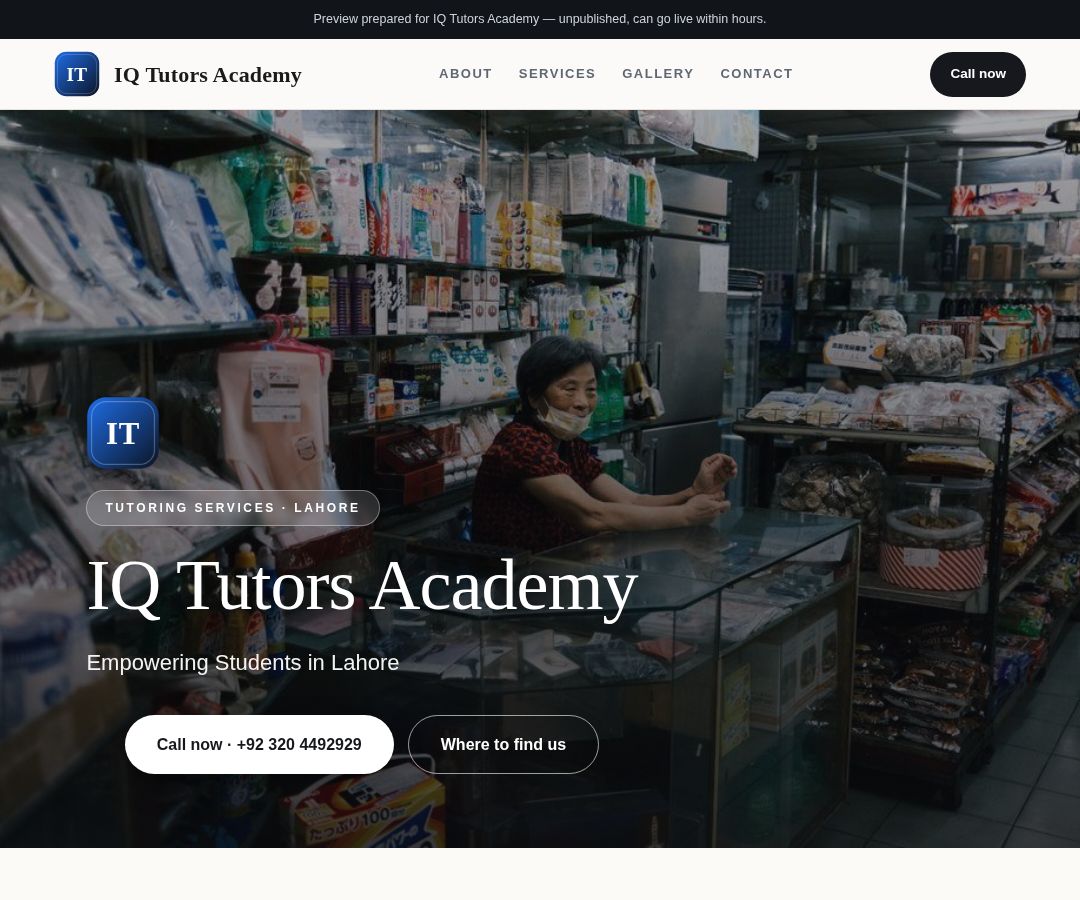 IQ Tutors Academy
