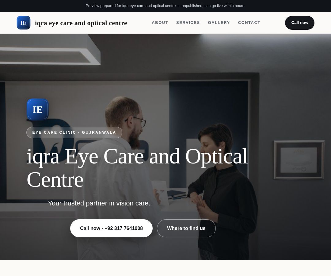 iqra eye care and optical centre