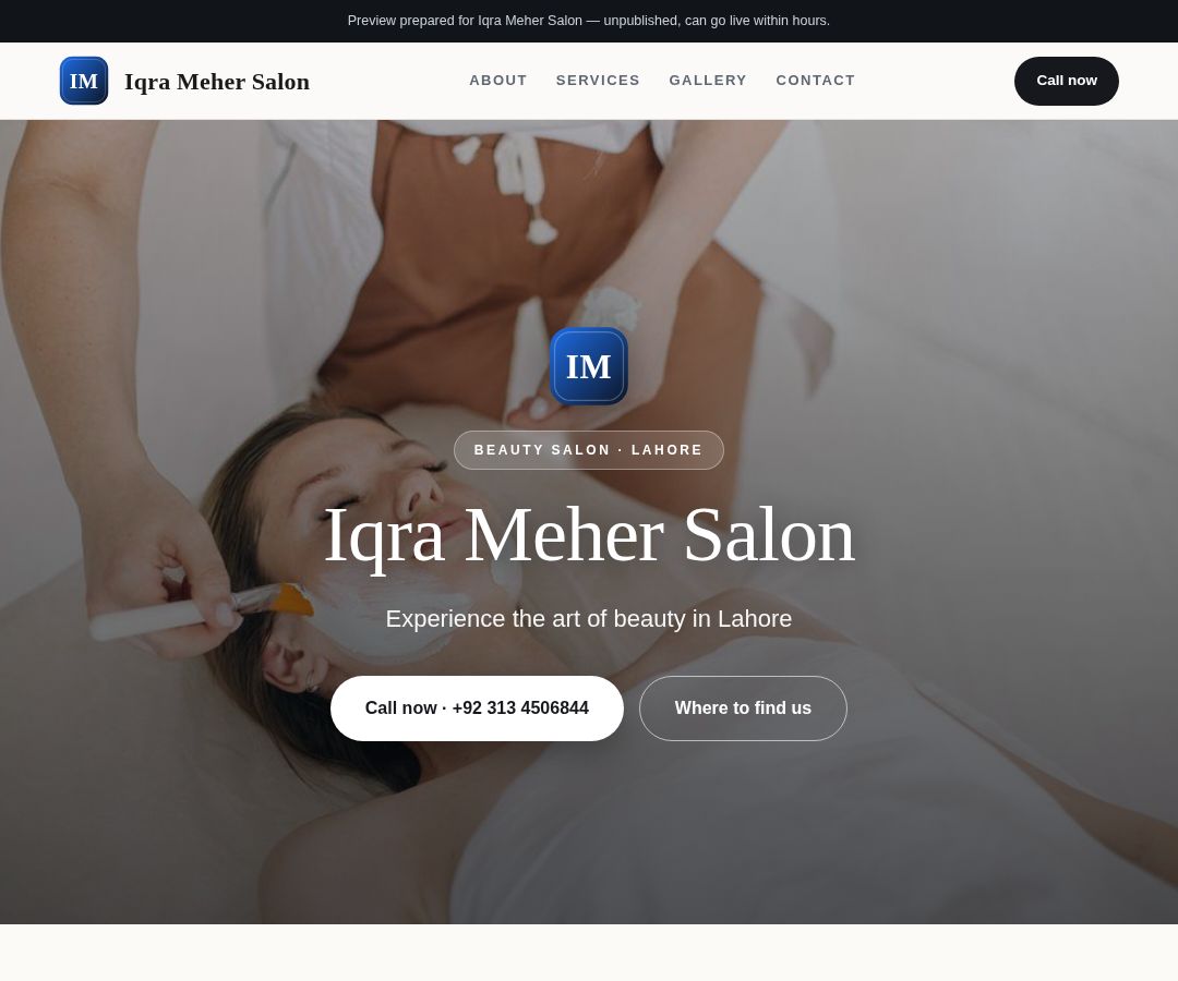 Iqra Meher Salon