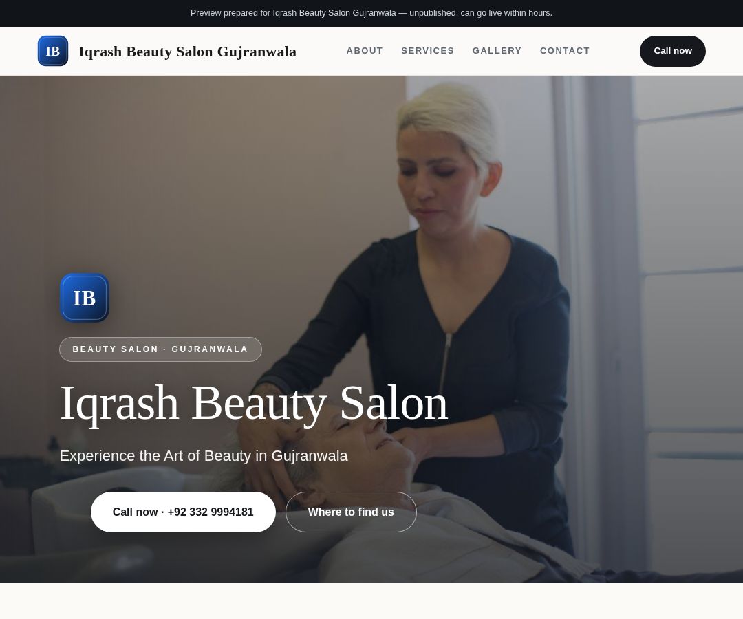 Iqrash Beauty Salon Gujranwala