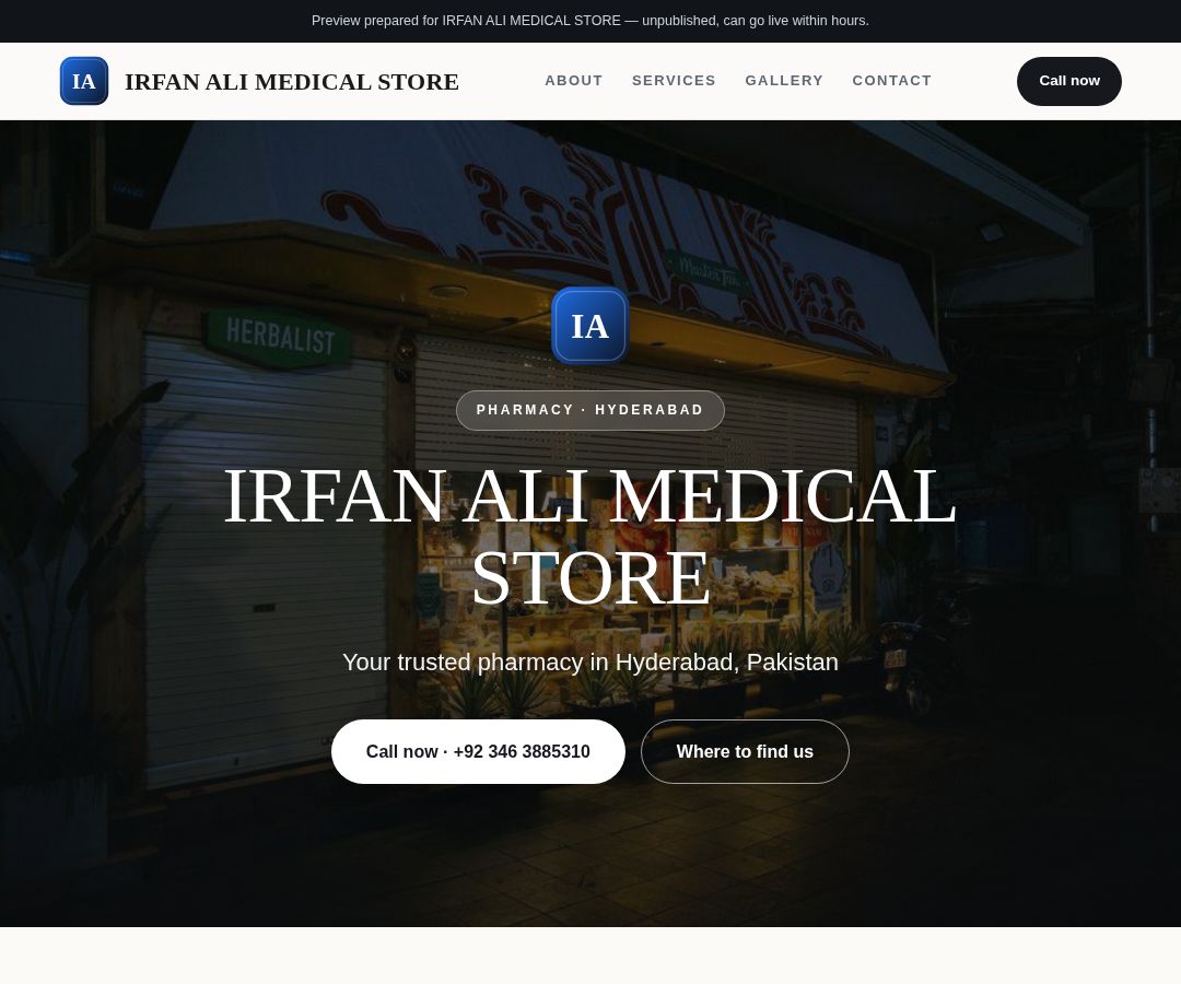 IRFAN ALI MEDICAL STORE