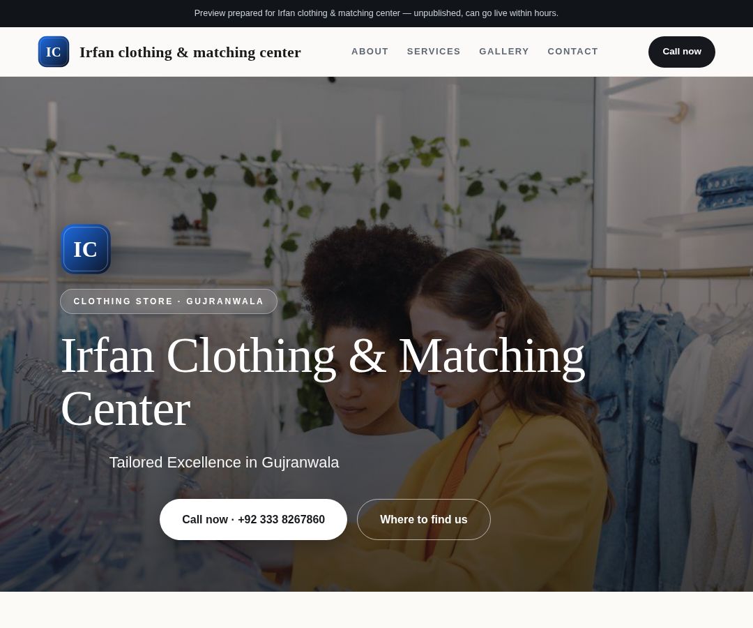 Irfan clothing & matching center