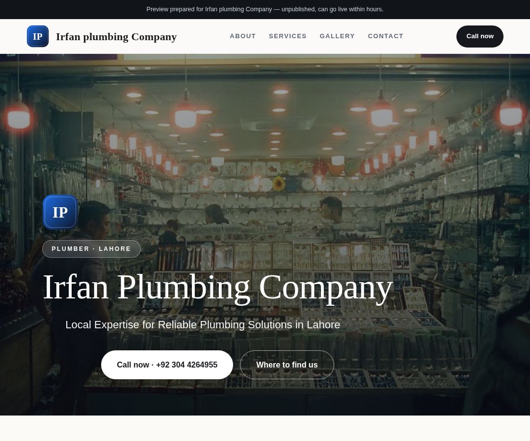 Irfan plumbing Company