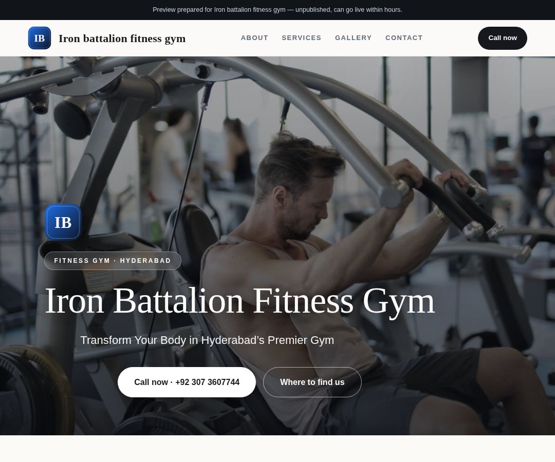 Iron battalion fitness gym