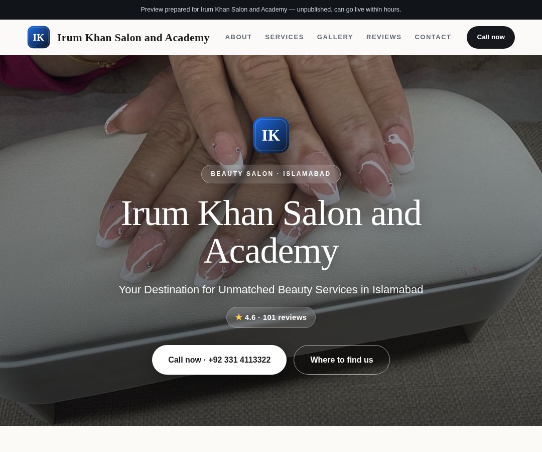 Irum Khan Salon and Academy