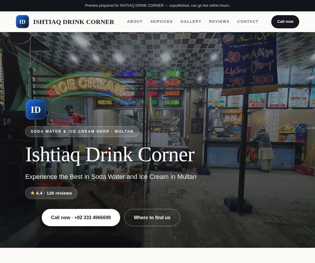 ISHTIAQ DRINK CORNER