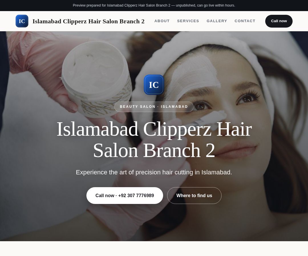 Islamabad Clipperz Hair Salon Branch 2