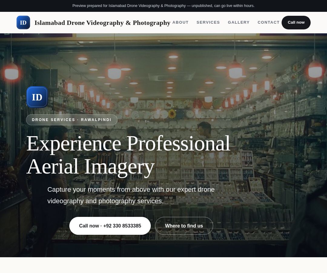 Islamabad Drone Videography & Photography