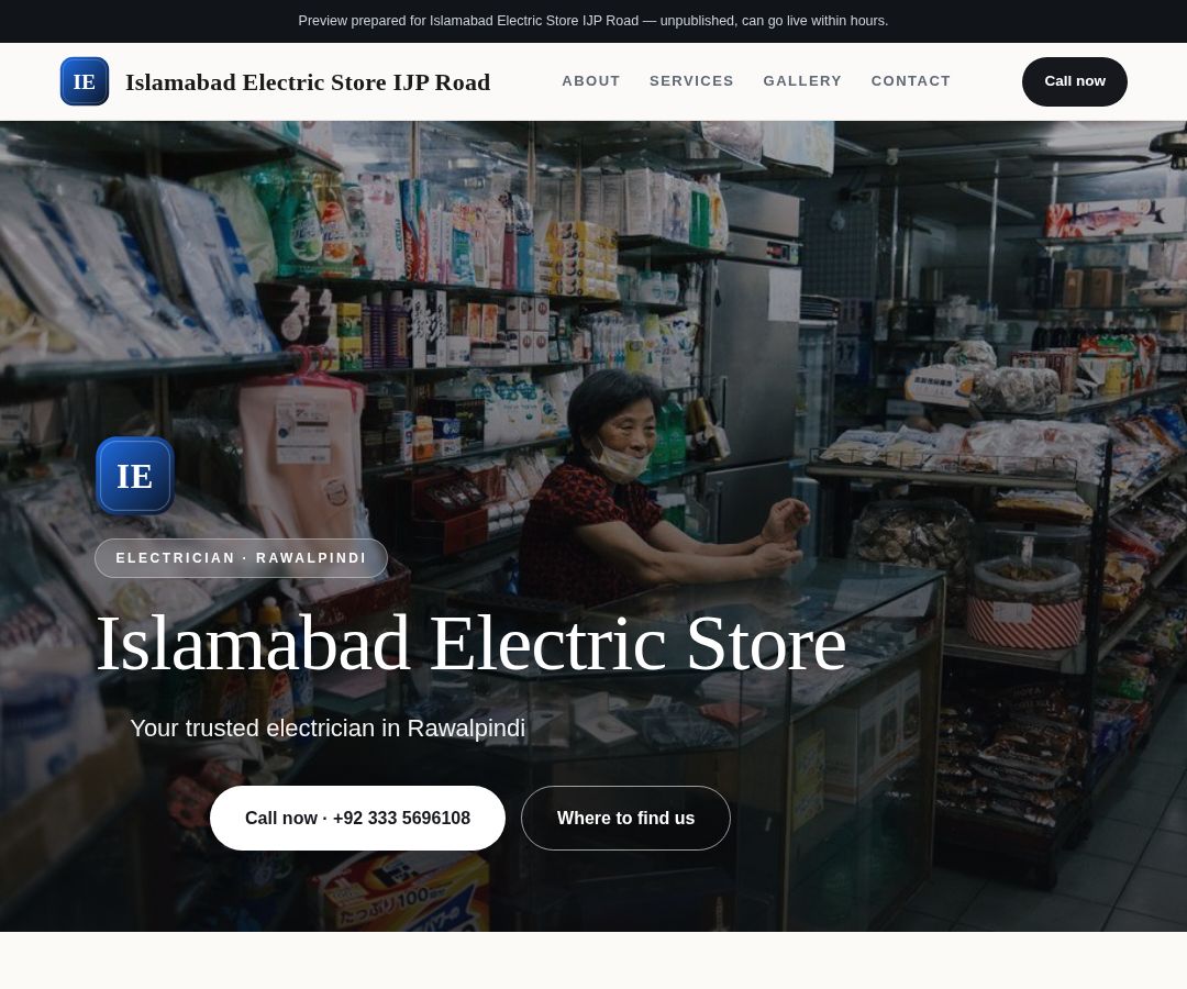 Islamabad Electric Store IJP Road