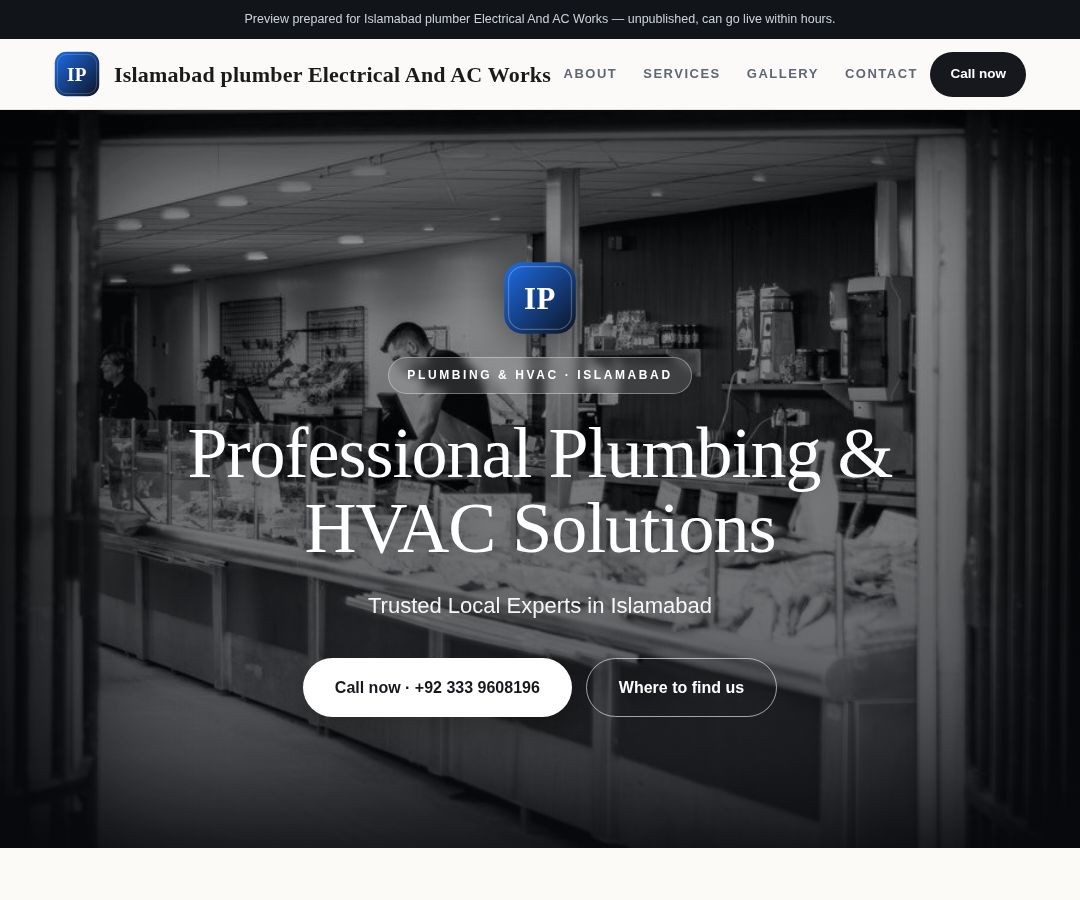 Islamabad plumber Electrical And AC Works