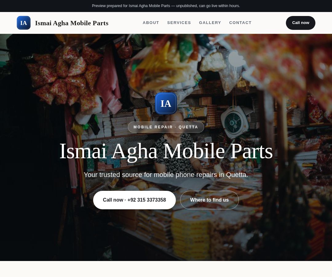 Ismai Agha Mobile Parts