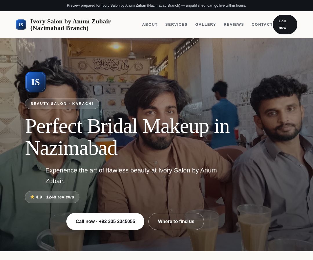 Ivory Salon by Anum Zubair (Nazimabad Branch)