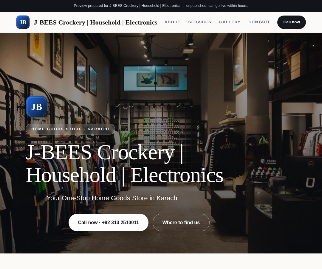 J-BEES Crockery | Household | Electronics
