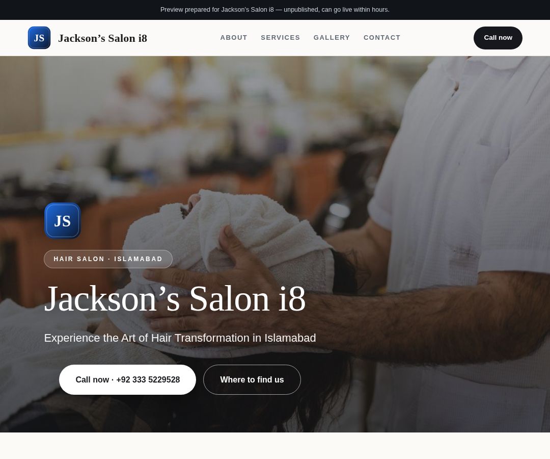 Jackson’s Salon i8