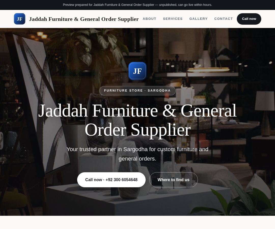 Jaddah Furniture & General Order Supplier