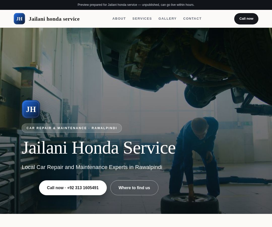 Jailani honda service