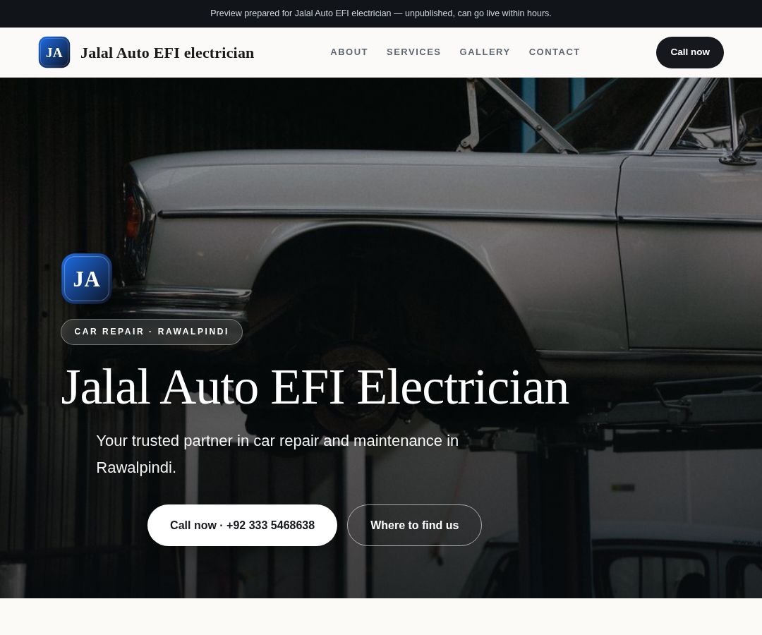 Jalal Auto EFI electrician
