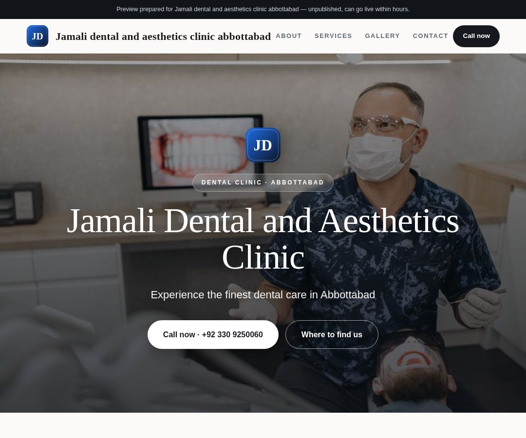 Jamali dental and aesthetics clinic abbottabad