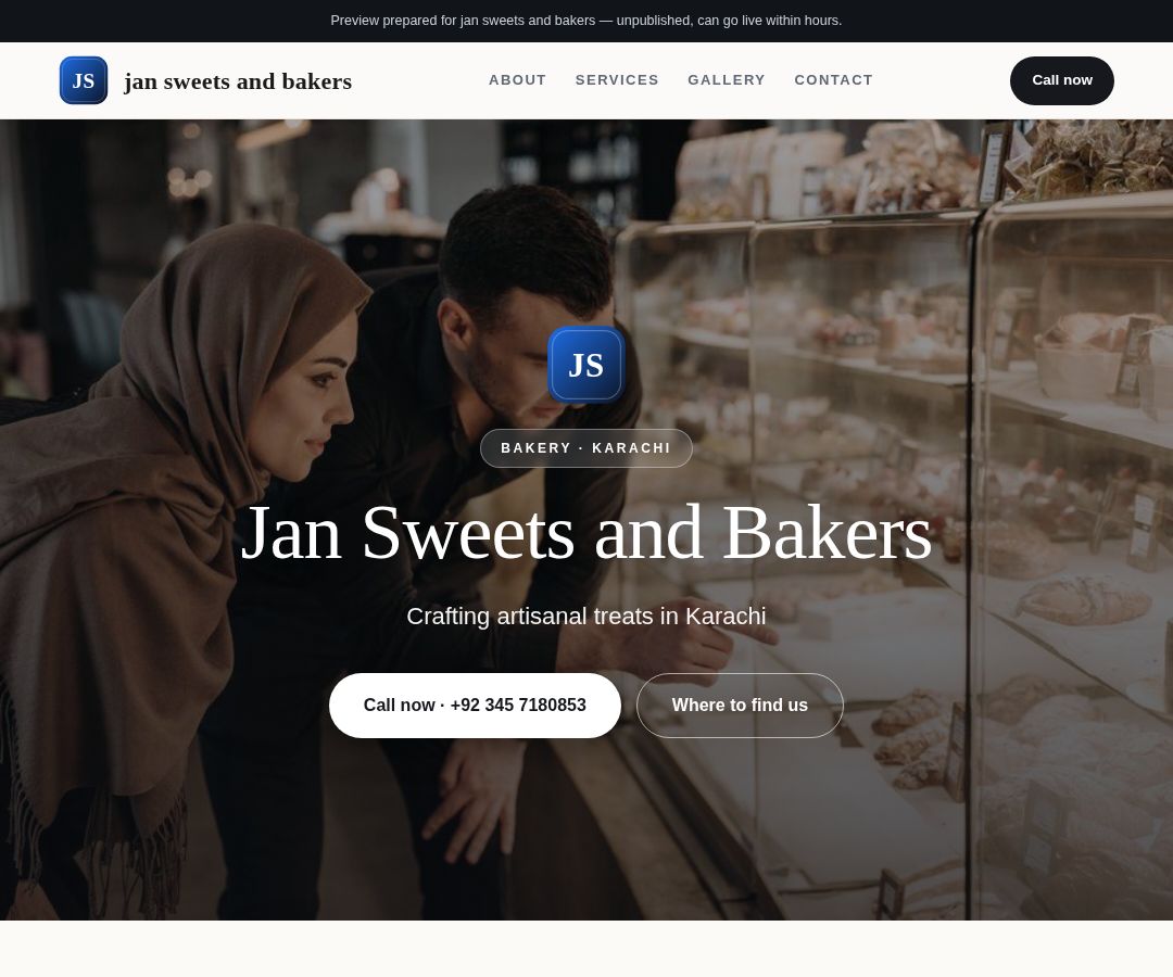 jan sweets and bakers