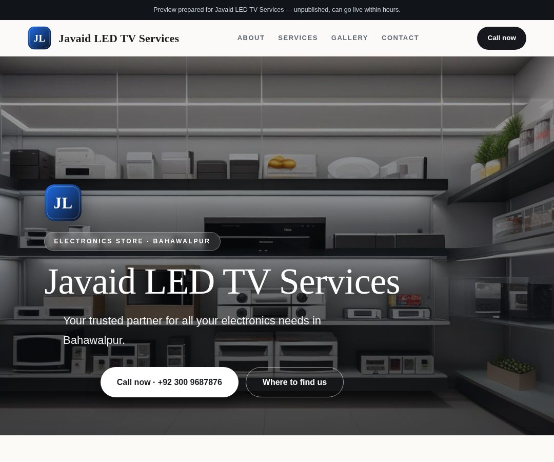 Javaid LED TV Services