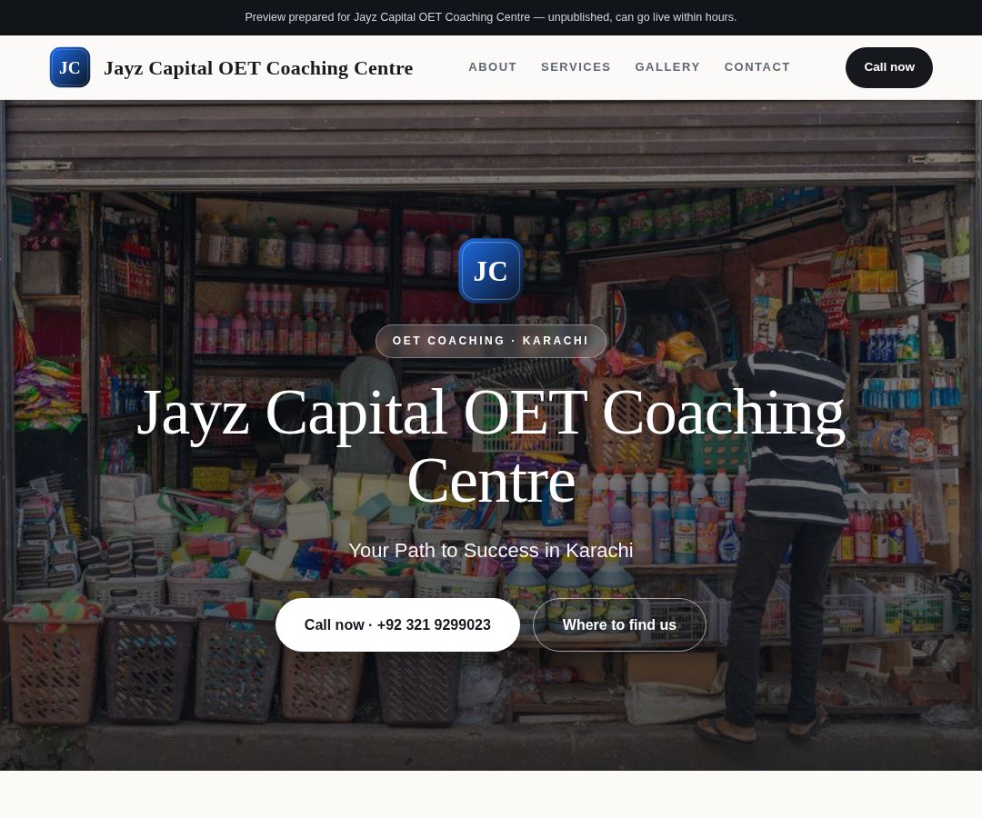 Jayz Capital OET Coaching Centre