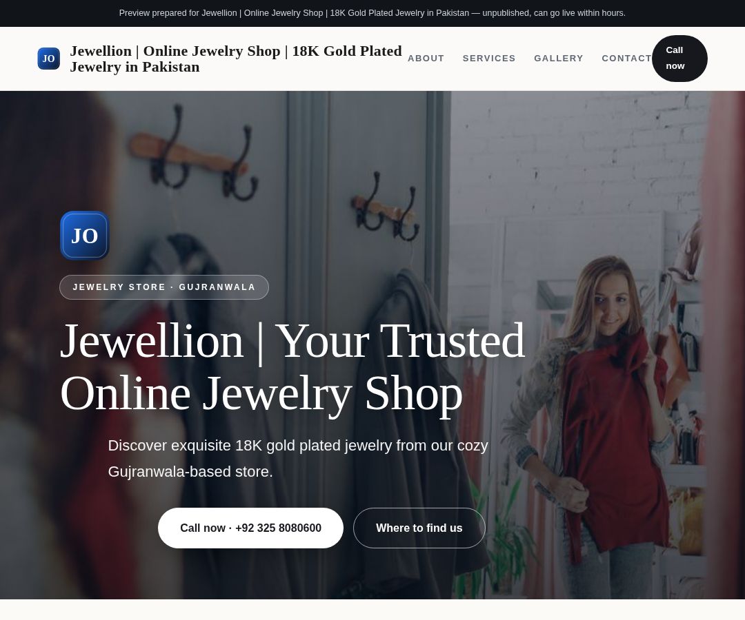 Jewellion | Online Jewelry Shop | 18K Gold Plated Jewelry in Pakistan