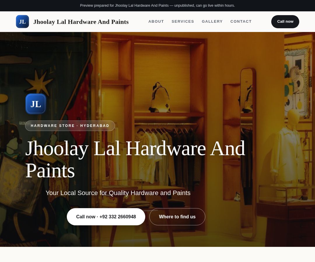 Jhoolay Lal Hardware And Paints