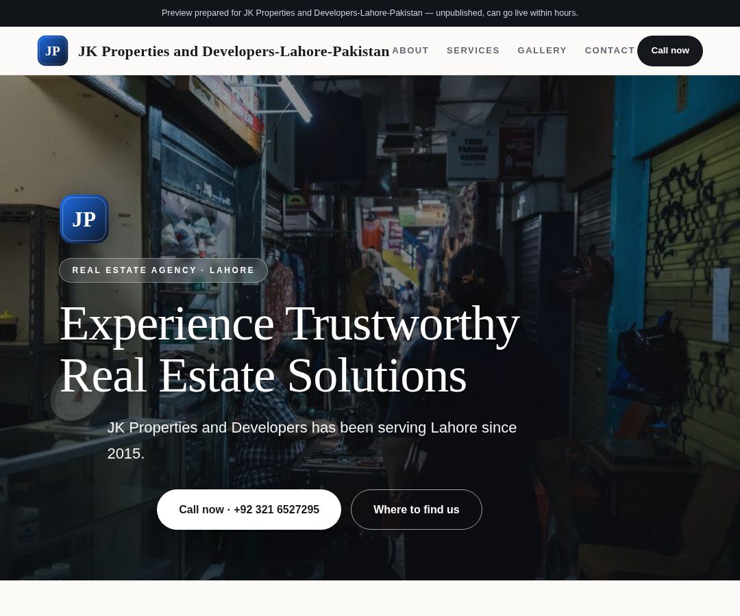 JK Properties and Developers-Lahore-Pakistan