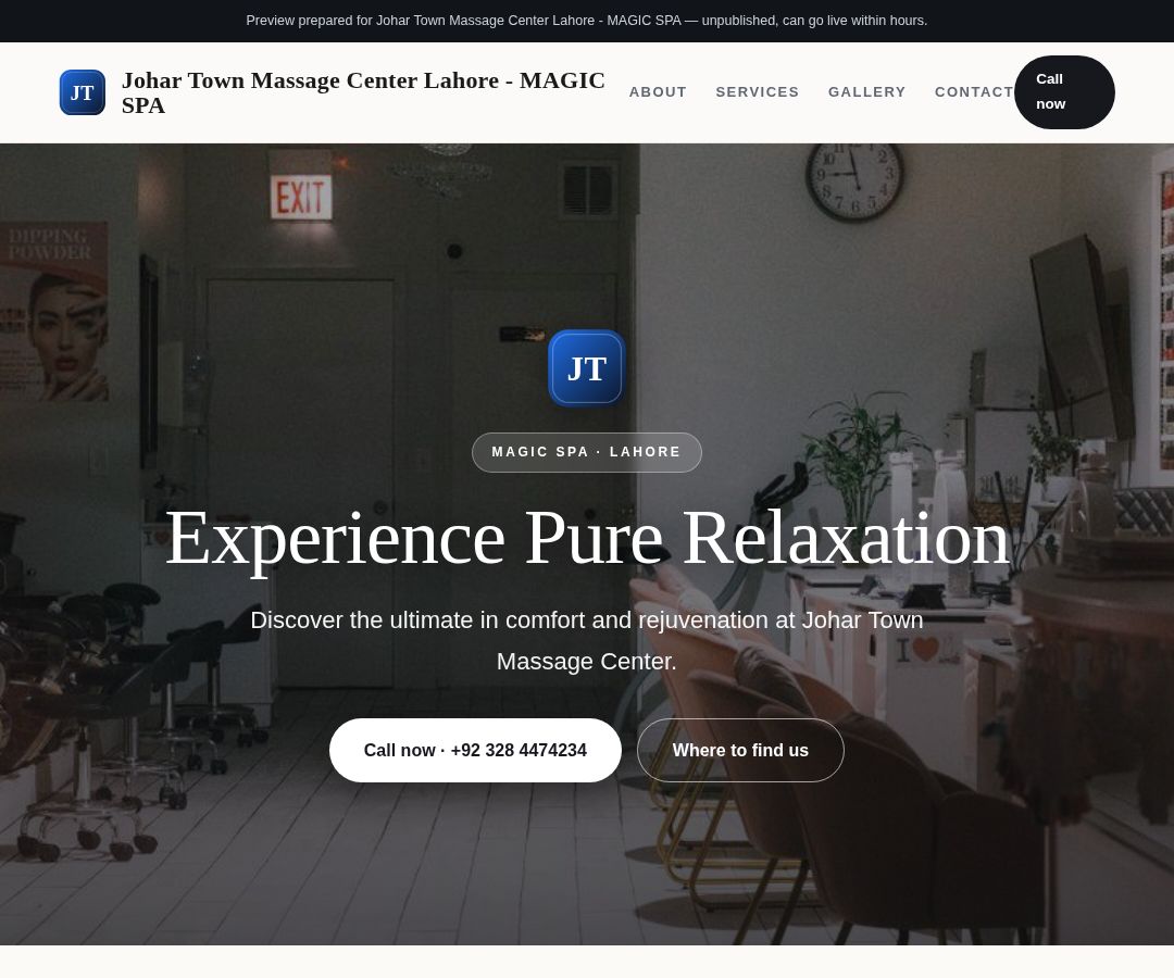 Johar Town Massage Center Lahore - MAGIC SPA