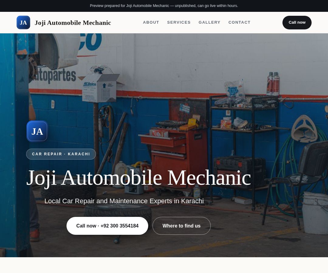 Joji Automobile Mechanic