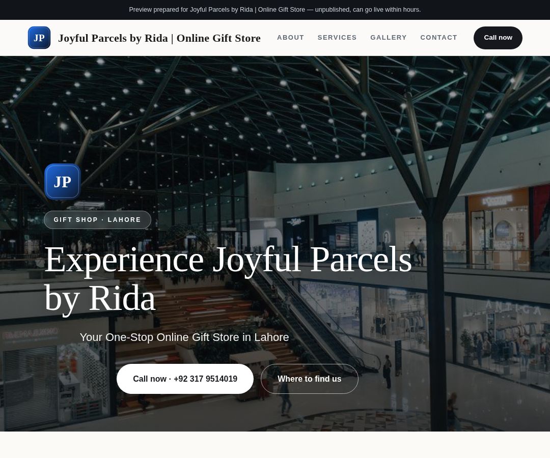 Joyful Parcels by Rida | Online Gift Store