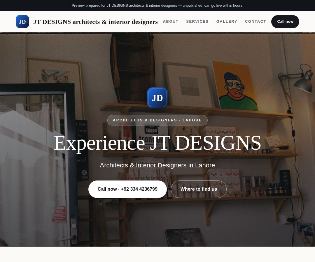 JT DESIGNS architects & interior designers