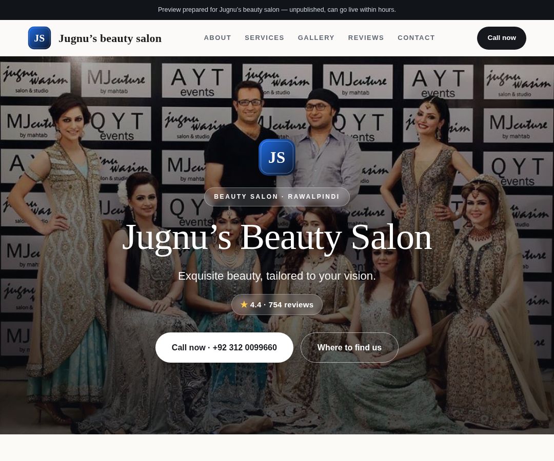 Jugnu’s beauty salon