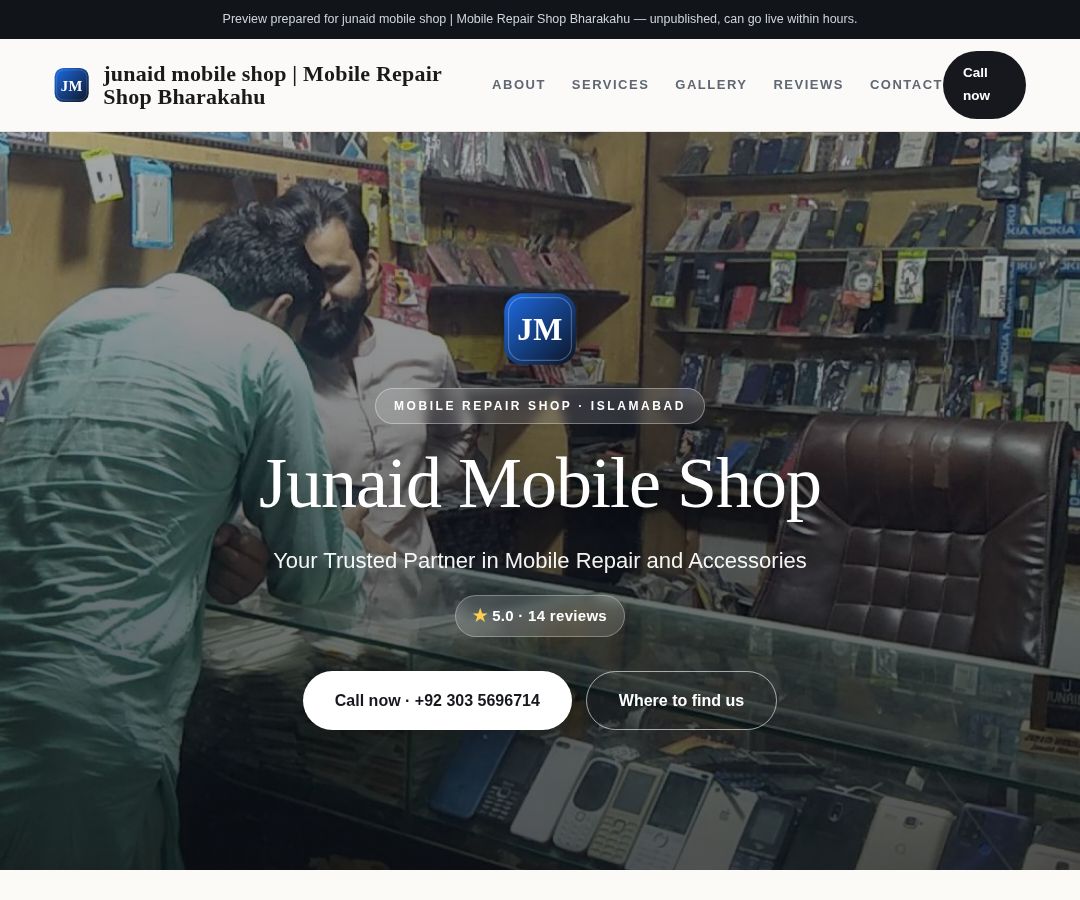 junaid mobile shop | Mobile Repair Shop Bharakahu
