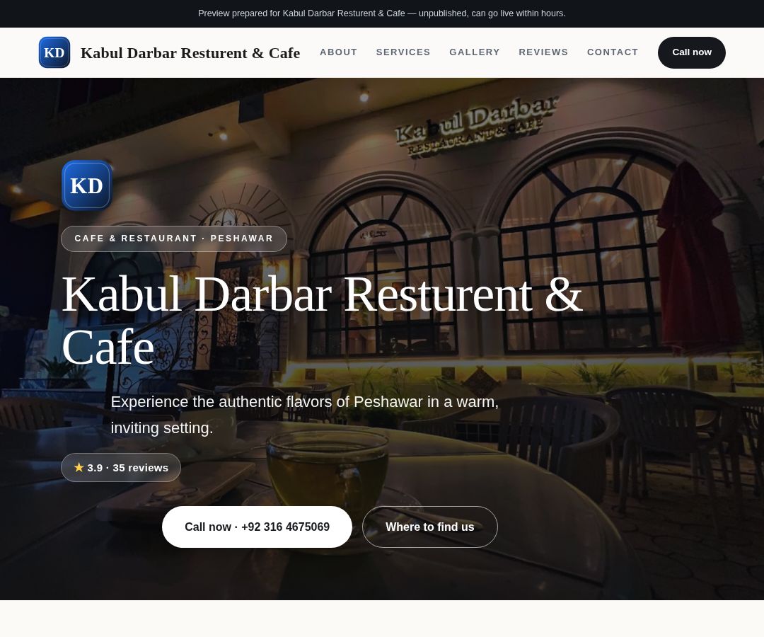 Kabul Darbar Resturent & Cafe