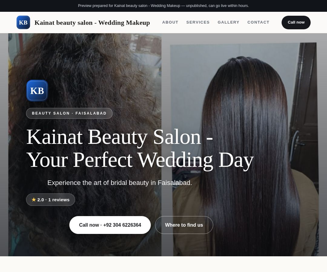 Kainat beauty salon - Wedding Makeup