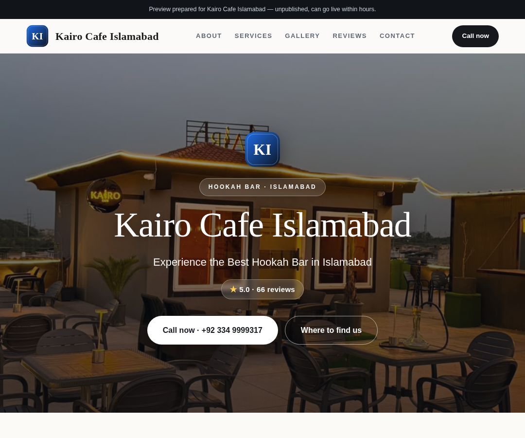 Kairo Cafe Islamabad