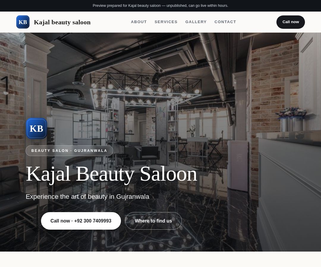 Kajal beauty saloon