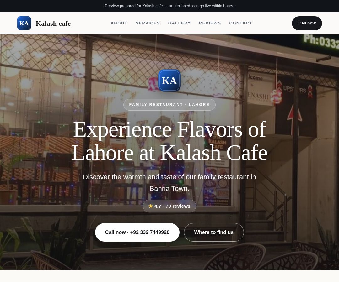 Kalash cafe
